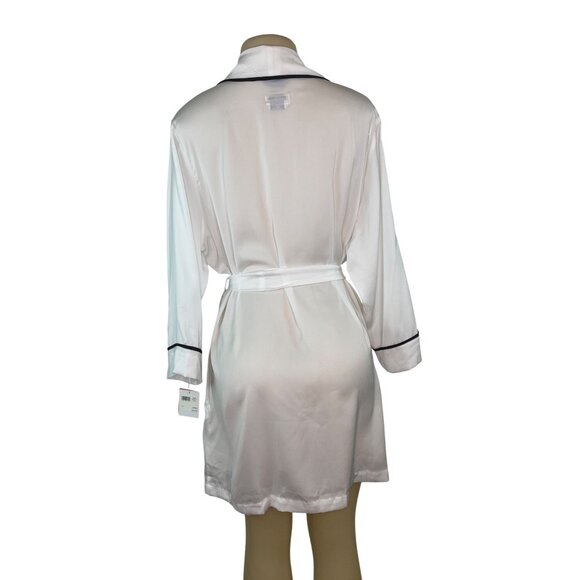 Kate Spade New York White Mrs. Embroidered Initials Bathrobe Sz L/XL - New - Picture 3 of 11